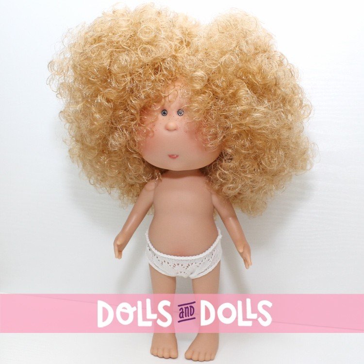 Muñeca Nines d'Onil 30 cm - EXCLUSIVA - Mia rubia con pelo rizado - Sin ropa