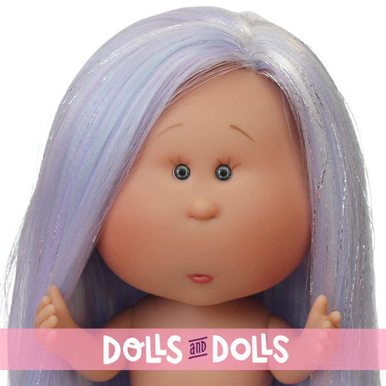 Muñeca Nines d'Onil 30 cm - Mia con pelo mutlicolor y mechas - Sin ropa