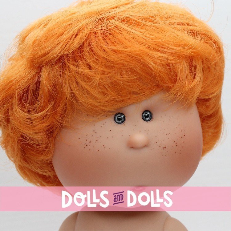 Muñeco Nines d'Onil 30 cm - Mio con pelo pelirrojo ondulado - Sin ropa