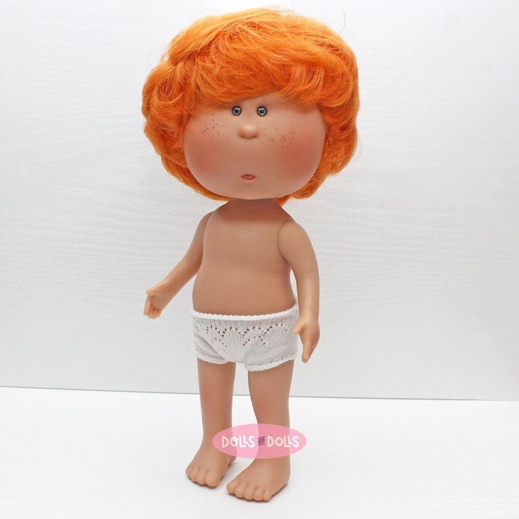 Muñeco Nines d'Onil 30 cm - Mio con pelo pelirrojo ondulado - Sin ropa