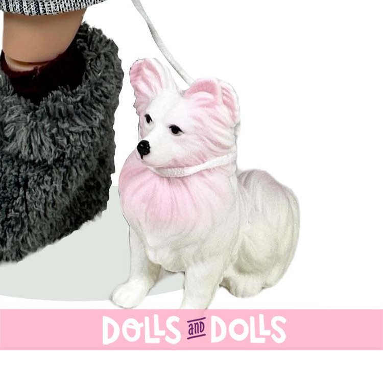 Muñeca Nines d'Onil 30 cm - Pippa ARTICULADA Estudiante con mascota