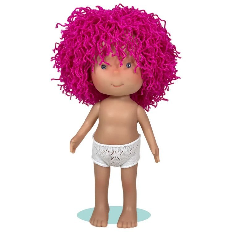 Muñeca Nines d'Onil 30 cm - Pippa con pelo lana fucsia - Sin ropa