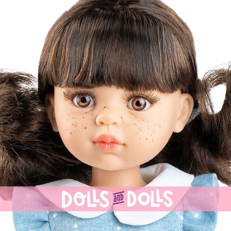 Muñeca Paola Reina 32 cm - Las Amigas - Carol con vestido vaquero y zapatos rojos