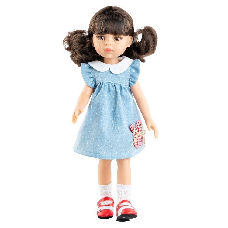 Muñeca Paola Reina 32 cm - Las Amigas - Carol con vestido vaquero y zapatos rojos