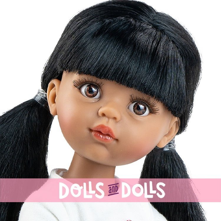 Muñeca Paola Reina 32 cm - Las Amigas - Caya con camiseta de conejito y falda vaquera