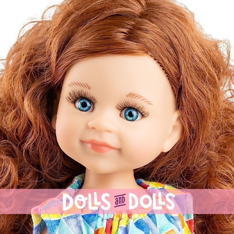 Muñeca Paola Reina 32 cm - Las Amigas - Cleo con camiseta de triángulos de colores