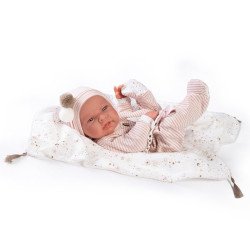 Muñeca Antonio Juan 42 cm - Recién nacida Lea parejita manta estrellitas