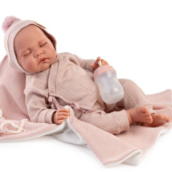 Muñeca Antonio Juan 40 cm - Recién Nacida Luna con toquilla sueños