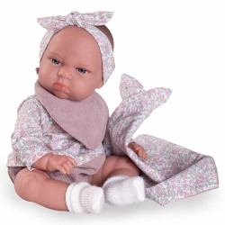 Muñeca Antonio Juan 34 cm - Tufi con bolitas y babero