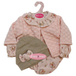 Ropa para muñecos Antonio Juan 40 - 42 cm - Colección Sweet Reborn - Conjunto conejitos con chaqueta y gorro