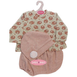 Ropa para muñecos Antonio Juan 52 cm - Colección Mi Primer Reborn - Conjunto rosa ovejitas con gorro