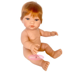 Muñeco D'Nenes 34 cm - Lean chico con pelo pelirrojo liso sin ropa