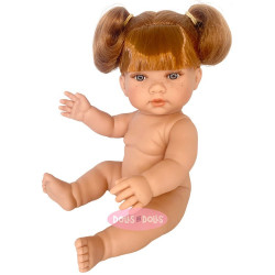 Muñeca D'Nenes 34 cm - Lean chica con pelo pelirrojo con coletas sin ropa