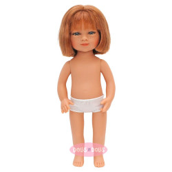 Muñeca D'Nenes 34 cm - Marieta con pelo liso pelirrojo sin ropa