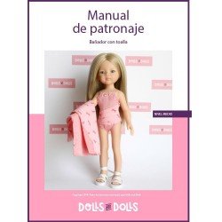 Patrón descargable Dolls And Dolls para muñecas Las Amigas - Bañador con toalla