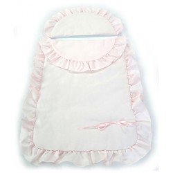 Colcha y almohada piqué ROSA para cochecito Bebelux