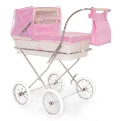Burbuja cubrelluvias rosa para cochecito de muñecas Bebelux