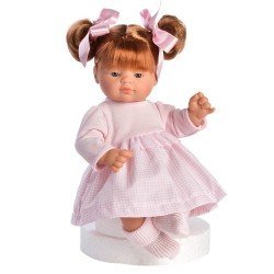 Muñeca Así 36 cm - Guille con vestido de vichy rosa con pechera de punto