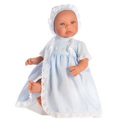 Muñeco Así 46 cm - Leo con faldón azul de punto y piqué