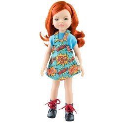 Muñeca Paola Reina 32 cm - Las Amigas Funky - Inma con vestido estampado "Comic"