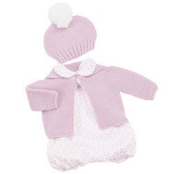 Vestido para muñeca Marina & Pau 45 cm - Reborn - Conjunto de punto rosa