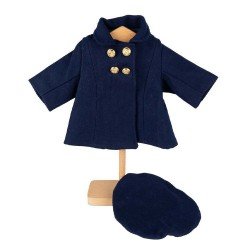 Ropa para muñeca Mariquita Pérez 50 cm - Abrigo azul con boina