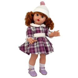Muñeca Mariquita Pérez 50 cm - Vestido a cuadros de invierno 2025