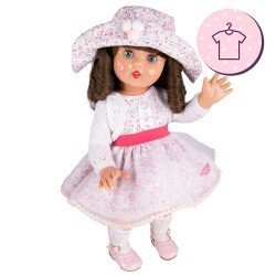 Ropa para muñeca Mariquita Pérez 50 cm - Vestido de flores rosas