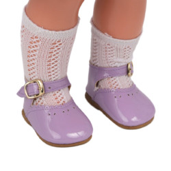 Complementos para muñecas Mariquita Pérez 50 cm - Zapatos charol lila