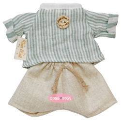 Ropa para Muñecas Nines d'Onil 23 cm - Little Mia - Conjunto camisa rayas y pantalón