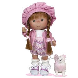 Muñeca Nines d'Onil 23 cm - Little Pippa Trenzas con mascota