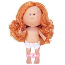 Muñeca Nines d'Onil 30 cm - Mia con pelo naranja con mechas - Sin ropa