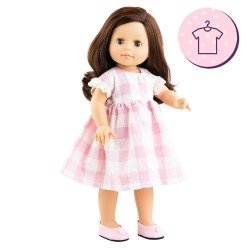 Ropa para muñecas Paola Reina 45 cm - Soy Tú - Emily - Vestido de cuadros rosa