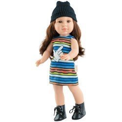 Muñeca Paola Reina 45 cm - Soy tú -  Mari Carmen con vestido mano blanca y gorro