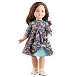 Muñeca Paola Reina 60 cm - Las Reinas - Lidia con vestido de flores multicolor