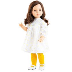 Muñeca Paola Reina 60 cm - Las Reinas - Lidia con vestido blanco de margaritas