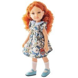 Muñeca Reina del Norte 32 cm - Ana con vestido con estampado natural