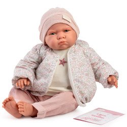 Muñeca Antonio Juan 52 cm - "Mi primer Reborn" Berta con conjunto bómber