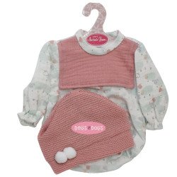 Ropa para muñecos Antonio Juan 40-42 cm - Pelele ovejitas con gorro rosa