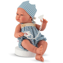 Muñeco Así 43 cm - Pablo con conjunto de la Colección Noel con corona