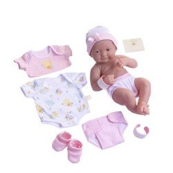 Muñeca Designed by Berenguer 36 cm - La newborn - Tiernos cuidados con boca cerrada y set de ropa