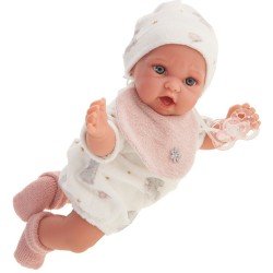 Muñeca Antonio Juan 29 cm - Pequi posturitas con pijama de elefantes