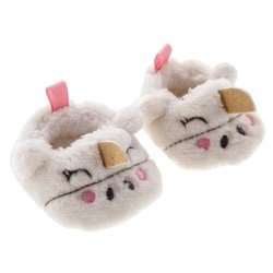 Complementos para muñecas Antonio Juan 40-52 cm - Pantuflas de unicornio blancas