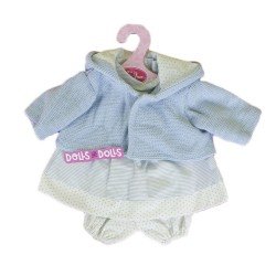 Ropa para muñecos Antonio Juan 33-34 cm - Conjunto estampado de puntos azul con chaqueta azul
