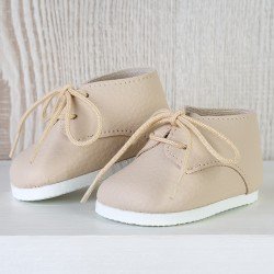 Complementos muñecas Así 43 a 46 cm - Botitas beige para muñecos María, Pablo, Leo y Serie Limitada
