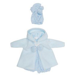 Ropa para Muñecas Así 36 cm - Pelele, trenca, gorro y peúcos azules para muñeco Koke