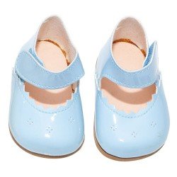 Complementos muñecas Así 43 a 46 cm - Zapatos merceditas celeste para muñecos María, Pablo, Leo y Serie Limitada