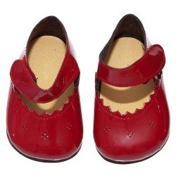 Complementos muñecas Así 43 a 46 cm - Zapatos merceditas rojo granate para muñecos María, Pablo, Leo y Serie Limitada