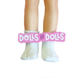 Complementos para muñecas Paola Reina 32 cm - Las Amigas - Calcetines calados blancos