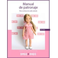 Patrón descargable Dolls And Dolls para muñecas Las Amigas - Peto con blusa